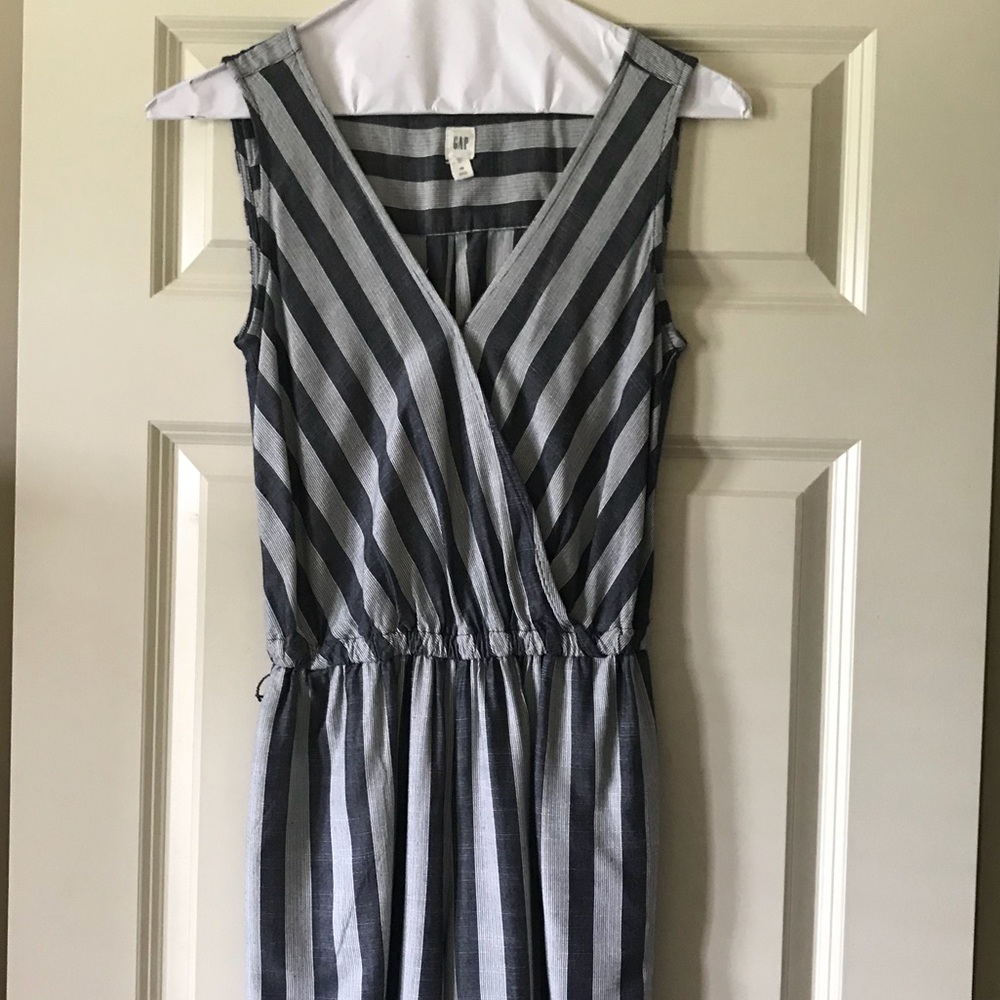 Gap Blue Cropped Jumpsuit w/ Belt